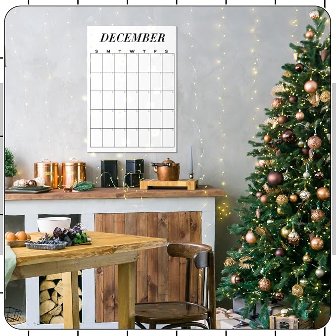 12 Pcs Colorful Undated Calendar 16‘'x 12‘' Large Erasable Classroom Wall Calendar 12 Month Dry Ease Reusable Planning Yearly Rainbow Blank Planner for Office Home Study Room Back to First Day