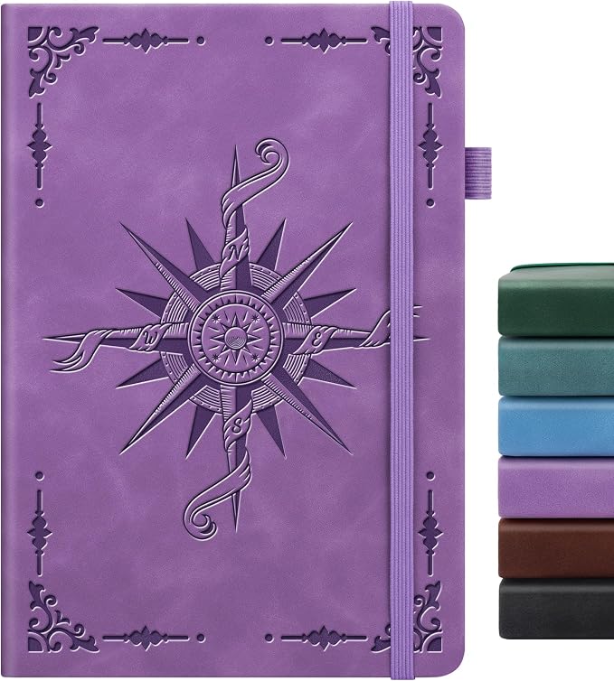Lined Journal Notebook for Women Men, A5 Hardcover Leather Journals for Writing, 200 Pages Thick Paper, Daily Journal Notebook for Work, School, Note Taking, Business, Travel, College Ruled