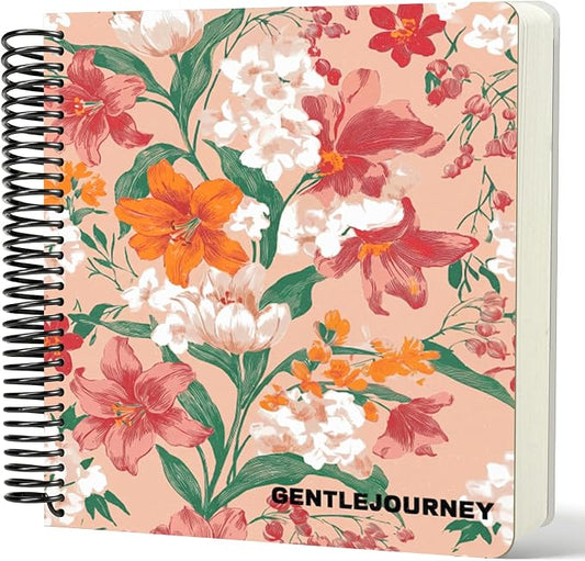 Hardcover Sketchbook,7.2"x8.3"Spiral Bound Drawing Pad,Lily Bouquet | 150gsm(92lb)Acid-Free Thick Paper,Blank Art Journal for Adults,Artists&Beginners,Ideal for Sketching,Doodling and Mixed Media