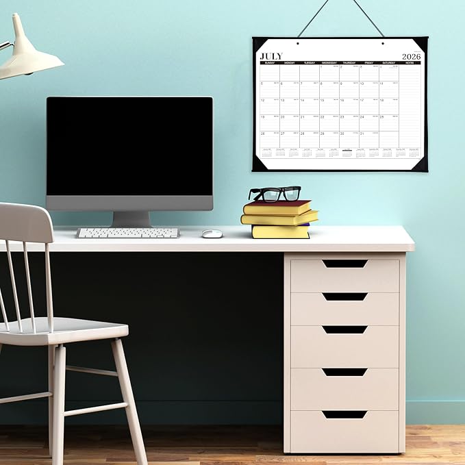 2026-2027 Desk Calendar - 18 Months Large Desk Calendar 2026-2027, Jul.2026 - Dec.2027, 22" x 17", 26-27 calendar Desk with Large Ruled Blocks, To-do List & Notes