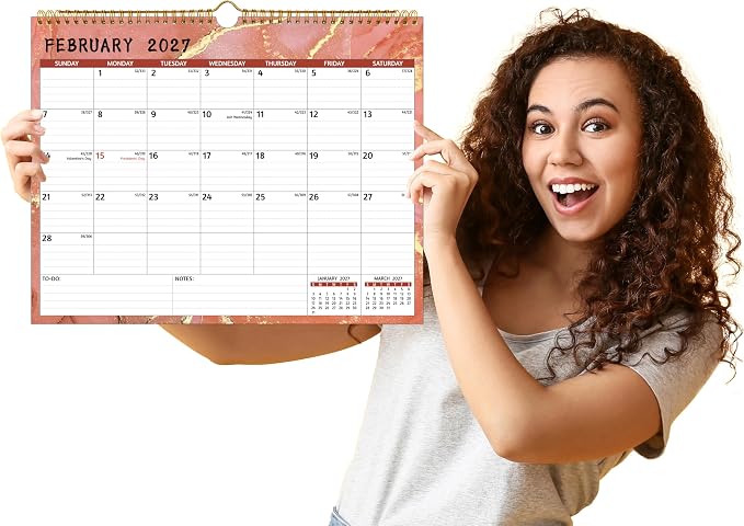 Wall Calendar 2026-2028 – 2 Year Calendar 2026-2028, May 2026 – Apr 2028, 14.57 x 11.42 In, 2026 Calendar 24 Months, Monthly Calendar 2026, with Ruled Blocks, Thick Paper, Holidays, To-do List ＆ Notes