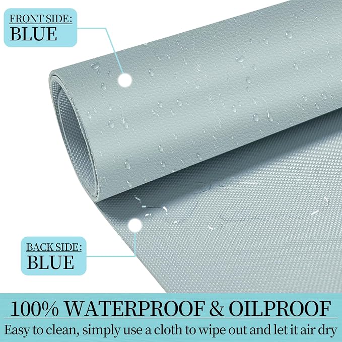 Desk Pad Mat Set,3-in-1 Large Mouse Pads with Wrist Rest and Keyboard Pad, Desk Mats for Keyboards and Mouses, Ergonomic Keyboard and Mouse Mat Set for Office Home Decor(Blue, 35.4" x 16.9")