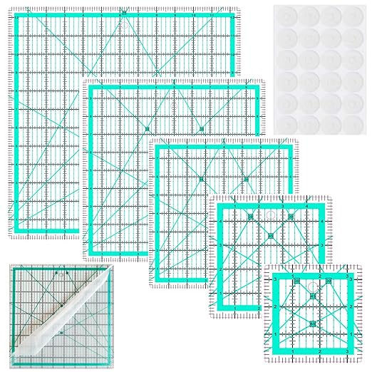 5 Quilting Rulers,Square Quilting Rulers(3.5",5", 8",10",12.5") | Square Rulers,Quilting Squares,Quilting Rulers and Templates,Quilting Square Ruler,Square Ruler for Quilting
