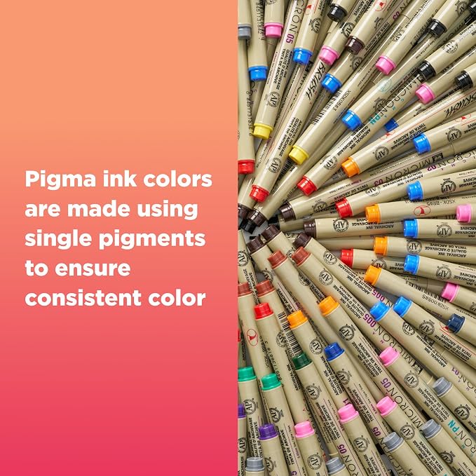 SAKURA Pigma Sketch Brush Pens - Multi-Color Pen Set for Calligraphy, Brush Lettering & Illustration - Fluid & Precise for Smooth Transitions - Archival Ink - Assorted Colors - 8 Count