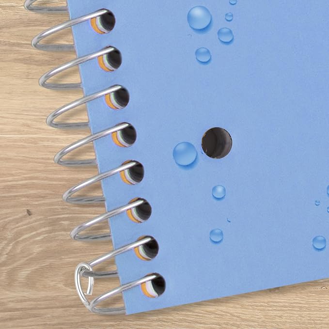Five Star Spiral Notebook + Study App, 1 Subject, Graph Ruled Paper, 8-1/2" x 11", 100 Sheets, Fights Ink Bleed, Water Resistant Cover, Tidewater Blue (06190AA4)