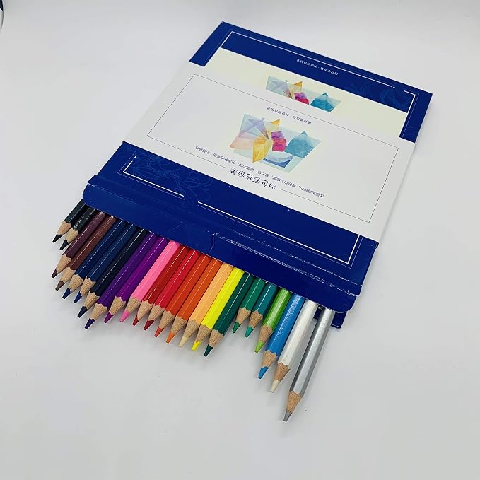 XDT Color Pencils 24 Piece Set, Soft Core Color Pencils, Pro Art Coloring&Drawing Supplies, Ideal For Kid Beginner Student Adults Artist