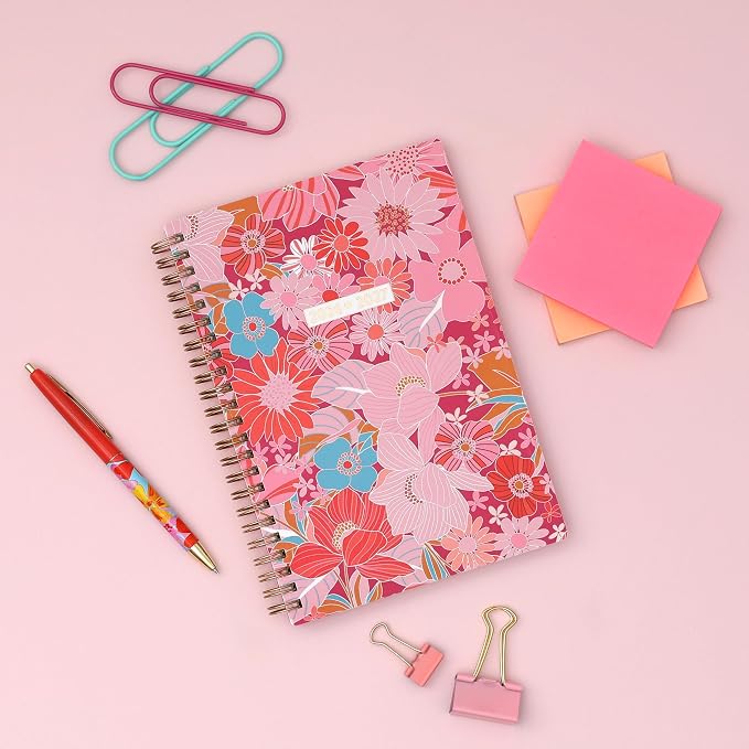 Blue Sky 2026-2027 Weekly & Monthly Academic Planner, 5"x8", Bloom Pink | July 2026 - June 2027, Flexible Cover, Wirebound, Laminated Tabs, Storage Pocket, Stickers, Academic Year, Color Me Courtney
