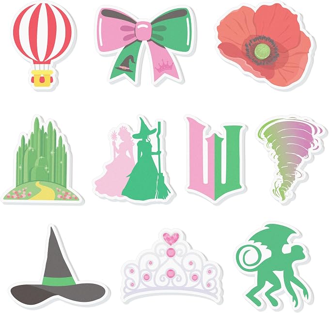 AgincBerry Princess Witch Sticky Notes - 30PCS Pink and Green Witch Musical Self-Stick Note Back to School Stationery Gift, Magic Princess Writing Sticky Notepad for Office Party Goodie Bag Fillers