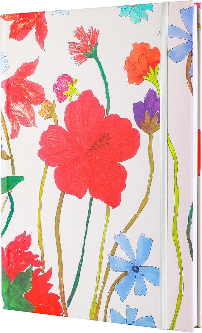 SIIXU A5 Colorful Journal for Women, 192Pg Blank Notebook for Journaling | Hand-illustrated by an Artist, Elastic Closure, 2 Ribbon Bookmark, Unique Beautiful Pages, Pretty Watercolor Design,Lay-flat
