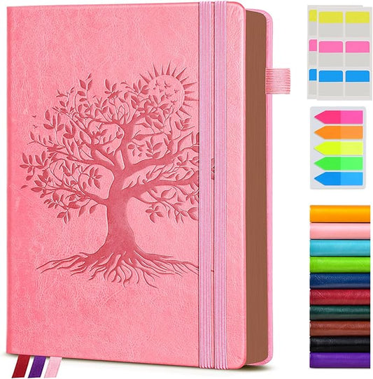 Vintage Leather Journal - 300 Page Lined Journal Notebook with Numbered Pages, A5 Notebook for Women Men,Travel Diary,Daily Journals for Writing, Note Taking, School & Work (5.8" x 8.3")