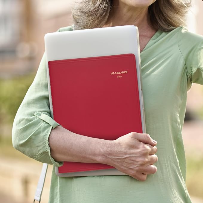 AT-A-GLANCE 2027 Appointment Book Planner, Weekly, 8.25" x 11", Red (709401327)