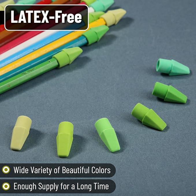 Mr. Pen- Pencil Erasers Toppers, 120 Pack, Colorful, Latex Free, No Smudge | Mr Pen Erasers for Pencils