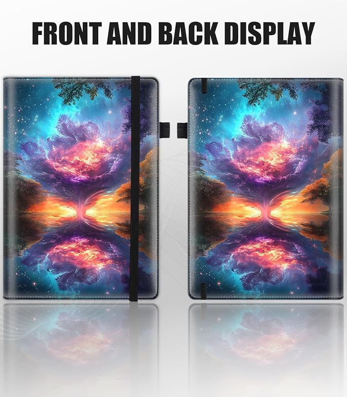 Hardcover Executive Notebooks, A5 PU Leather Lined Journal Notebook, 200 Pages Thick Paper Subject Notebooks for School,Work,Home Writing Business Notebook, Diary Book ，Fantasy Tree of Life
