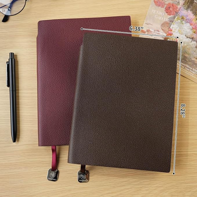 Journal Notebook A5 PU Leather Journals for Writing 160 Pages Daily Journaling College Ruled Notebooks for Work