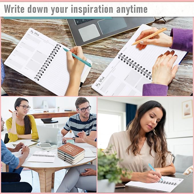 Resurhang 48 Pcs/24 Set Back to School Gifts for Students Teacher, Inspirational A6 Spiral Journal Notebook with Pen for Employee Team Teachers Students Classroom Rewards(Heal Color,Team Together)