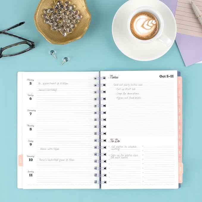 Mead Cambridge 2027 Planner, Weekly & Monthly, 15-Month Oct-Dec, 5.5" x 8.5", CatCoq, Berry Branches (CC01-200-27)
