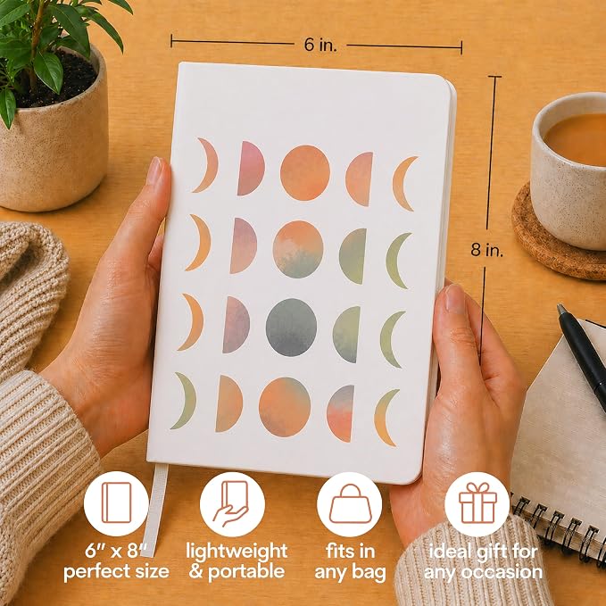 WORLD TRAVELER Eccolo A5 Hardbound Journal Notebook 256 Ivory Lined Pages | Sturdy Flexible Hardcover, 80GSM Acid-Free Ivory Pages, Smyth-Sewn Lay-Flat Binding, Ribbon Bookmark