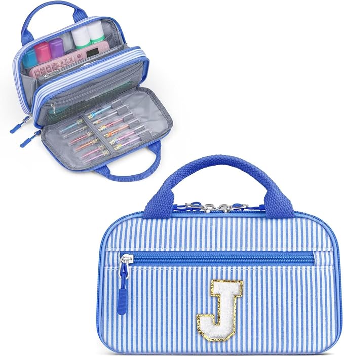 YOOLIFE Cute Box for Girls, Blue Pouch Bag, Aesthetic Pouch for Teen Girls, Blue J