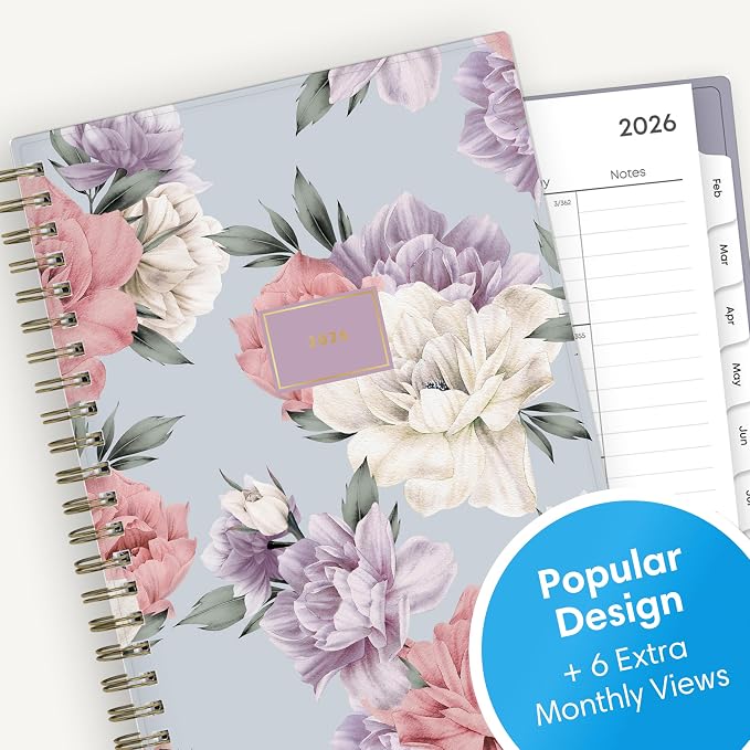 Blue Sky 2026 Weekly & Monthly Planner Calendar, 5"x8", Tula | January 2026 - December 2026, Flexible Frosted Cover, Durable Twin Wire Binding, Laminated Tabs