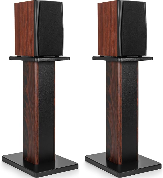 IBVIVIC Pair-20 Inch (50CM)-Wood Speaker Stands, 110lbs Weight Capacity | for Home-Cinema HiFi Desktop and Satellite Speakers Monitor Stands, Enhanced Audio Listening Experience for Home Theaters