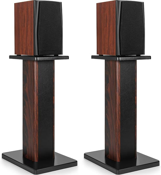 IBVIVIC Pair-20 Inch (50CM)-Wood Speaker Stands, 110lbs Weight Capacity | for Home-Cinema HiFi Desktop and Satellite Speakers Monitor Stands, Enhanced Audio Listening Experience for Home Theaters