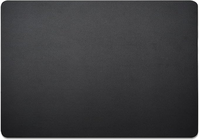 Nekmit Leather Desk Blotter Pad 17 x 12 Inches, Flat, Non-Slip, Waterproof, Black
