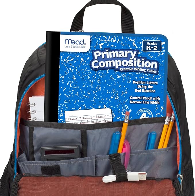 Mead Primary Composition Book, Primary Ruled Journal, Grades K-2, 7-1/2" x 9-3/4", 100 Sheets per Comp Book, Assorted Colors (610053-ECM) (Pack of 12)