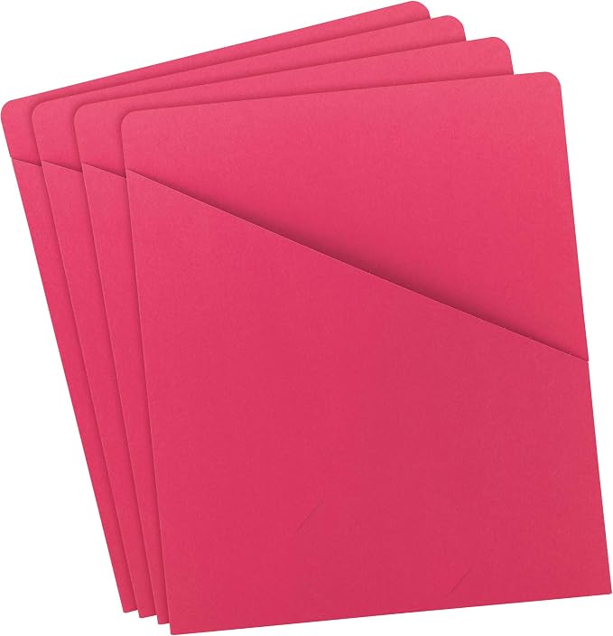 Smead Slash Jacket, Letter Size, Red, 25 per Pack (75433)