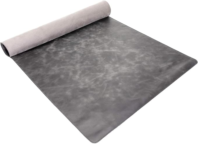 Venito Premium Leather Desk Mat (36 X 19 inch) - Large Computer Desk Mat for Home Office Accessories (Faded Gray)*