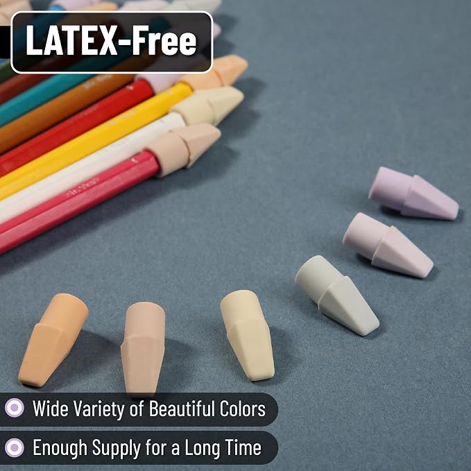 Mr. Pen- Pencil Erasers Toppers, 120 Pack, Colorful, Latex Free, No Smudge | Mr Pen Erasers for Pencils