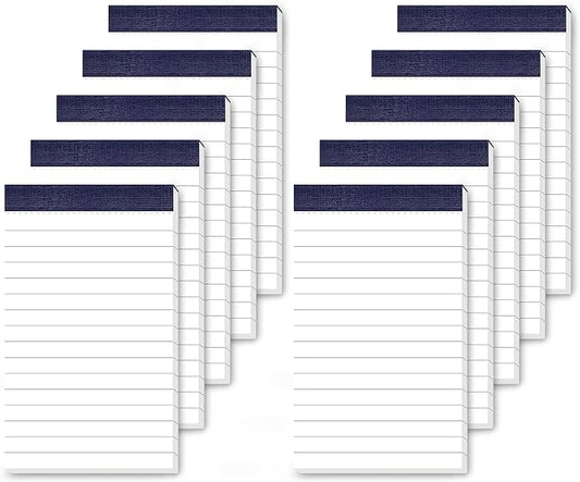 10 Pack Small Notepads Refills Memo Pads 3 x 5 Inch Tear off Notepad Lined Writing Note Pads with 50 Sheets Note Pad Paper in Each Pad Mini Pocket Notebook Refills for Taking Notes Reminders Blue