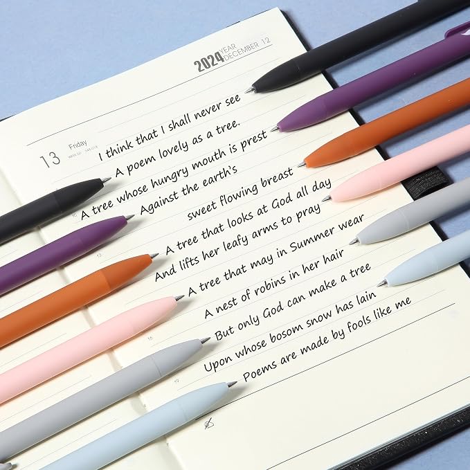 Mr. Pen- Retractable Gel Pens, 12 Pack, Black Ink, Earthly Neutrals Barrel | Fine Point 0.5mm, Fast Dry, Smooth Writing, Cute Pens for Drawing, Writing Planner and School Supplies