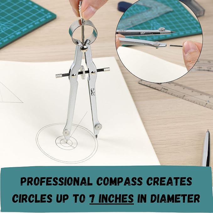 Mr. Pen- Protractor and Compass Set, Compass Protractor Set, Protractor | Compass for Geometry, Math Compass, Compass School, Math Compass and Protractor, Geometry Tools Set