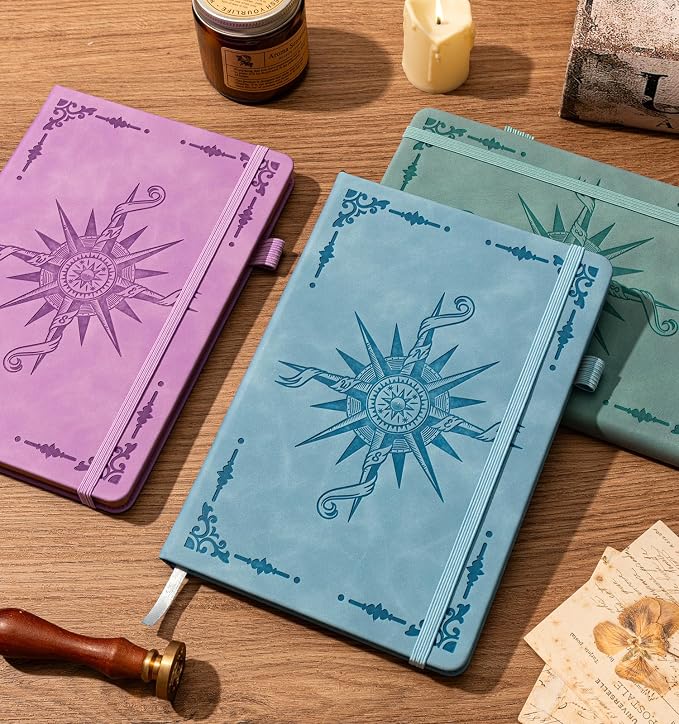 Lined Journal Notebook for Women Men, A5 Hardcover Leather Journals for Writing, 200 Pages Thick Paper, Daily Journal Notebook for Work, School, Note Taking, Business, Travel, College Ruled