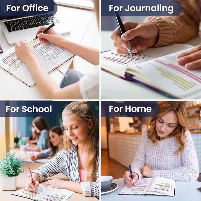 Taja Lined Journal Notebook for Women & Men, Hardcover Leather Journal for writing, A5 College Ruled Notebook for Work & Note Taking, Perfect for Office School Home Supplies, 160 Pages, Starry Night