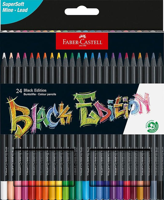 Faber-Castell Black Edition Colored Pencils, 1 Count (Pack of 24)