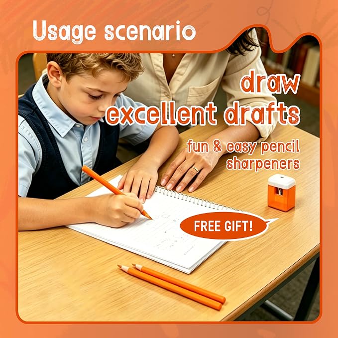 36 Piece Orange Colored Pencils Set with Sharpener, Pre-Sharpened Professional Wooden Art Pencils for Artists Drawing and Sketching, Premium Colored Tone Supplies Delivering Detailed Painting(Orange)