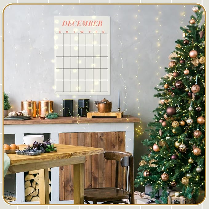 12 Pcs Undated Calendar 16‘'x 12‘' Large Colorful Wall Calendar 12 Month Dry Ease Reusable Planning Erasable Yearly Blank Planner Reserved Grid for Office Home Educational Study Room Back to Class