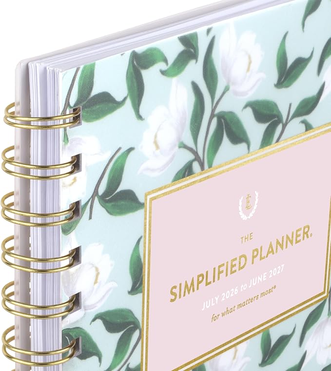AT-A-GLANCE Planner 2026-2027 Weekly & Monthly Academic 12-Month July-June, 5-1/2" x 8-1/2", Simplified by Emily Ley, Savanna Blooms (EL50-200A)
