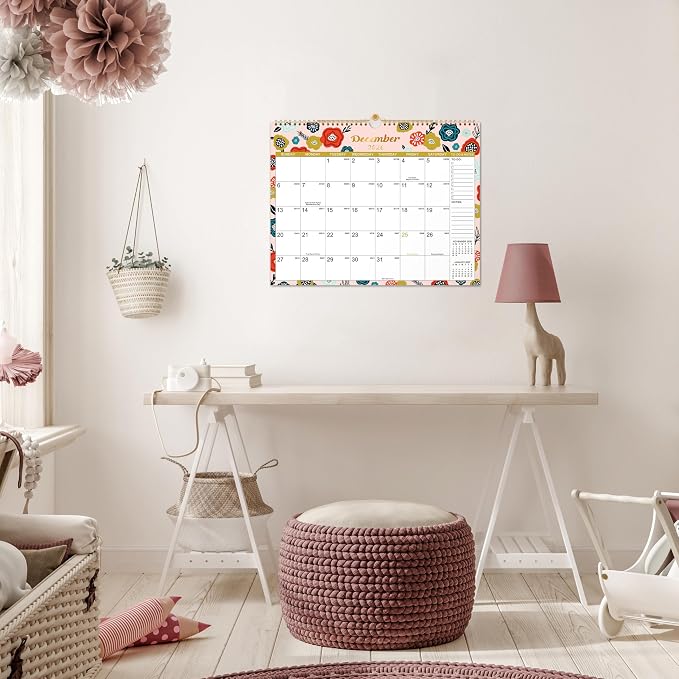 Wall Calendar 2026-2027 - 2026-2027 Calendar from Jul. 2026 to Dec. 2027, 14.75‘’ x 11.5‘’, Monthly Calendars 2026-2027 with Hanging Hole, Large Blocks