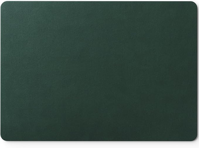 Nekmit Leather Desk Blotter Pad 17 x 12 Inches, Flat, Non-Slip, Waterproof, Green