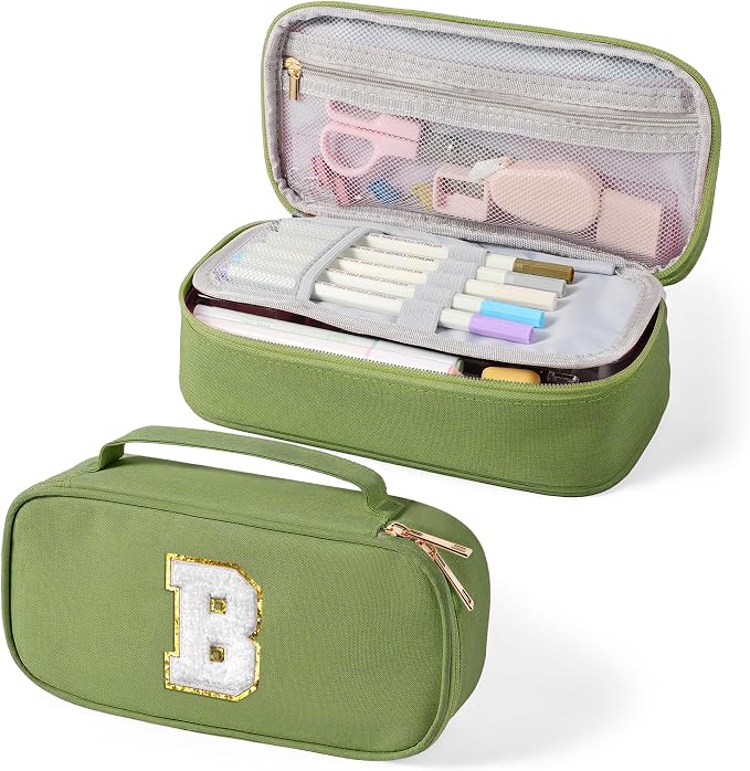 YOOLIFE Initial Bag, Personalized Birthday Gifts, Green (B)
