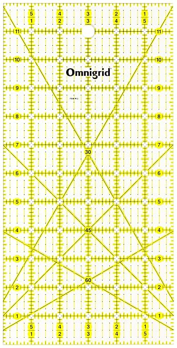 Omnigrid 6" x 12" Rectangle Quilting and Sewing Ruler