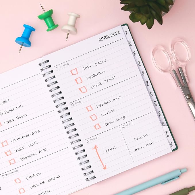 Blue Sky 2026-2027 Weekly & Monthly Academic Planner, 5"x8", Seychelle | 15-Month, April 2026 - June 2027, Flexible Cover With Zip Pouch, Wirebound, Storage Pocket, Academic Year
