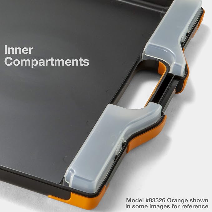 Officemate Carryall Clipboard Storage Box, Letter/Legal Size, Black and Orange (83326) (Pack of 6)