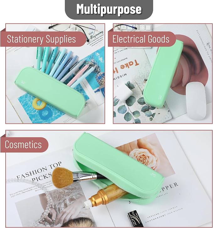 Mr. Pen- Silicone Pencil Case, Aesthetic Pencil Bag for Women, Makeup Pouch | Multifunctional Pouch for Stationery, Cosmetics and Electrical Goods Storage