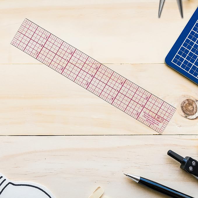 Westcott W-10 6-Inch 8ths Graph Ruler, Transparent, 1 x 6 in