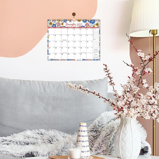2027 Wall Calendar - 2027 Calendar, 12 Months Hanging Calendar 2027, Jan 2027 - Dec 2027, 11" x 8.5", Spiral Binding, Julian Dates, Large Block, Notes, To-do List, Thick Paper, Perfect for Organizing