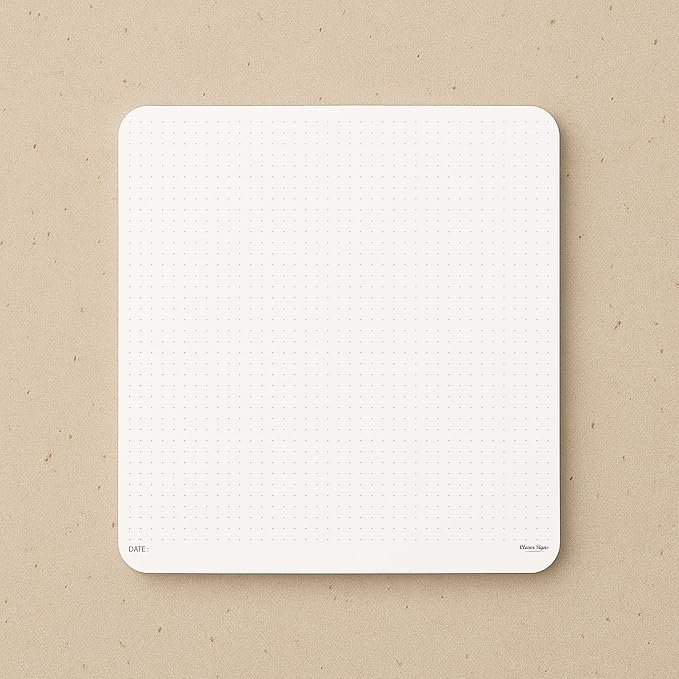 CLEVER SIGNS Mouse Pad Notepad for Professionals – 8.3" x 8.3" (210mm x 210mm), 50 Sheets – Premium Dotted Memo Desk Pad with Cardboard Back Support – Perfect for Note-taking, Planning, Sketching & Journaling