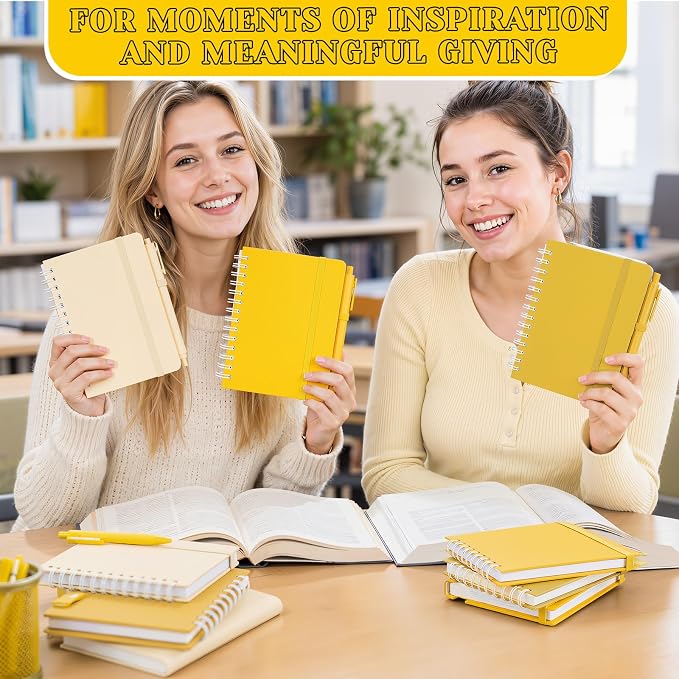 Fulmoon 30 Set Small Spiral Notebooks A6 with Pens Bulk, Multicolor 4" x 6" Pocket Notebooks Mini Lined Journals 50 Sheets for Back to School Supplies Students Gifts Rewards Office (Sunny Tones)